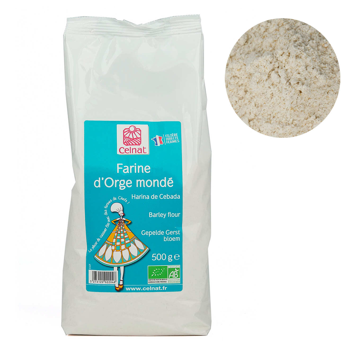 Farine d'orge mondé bio