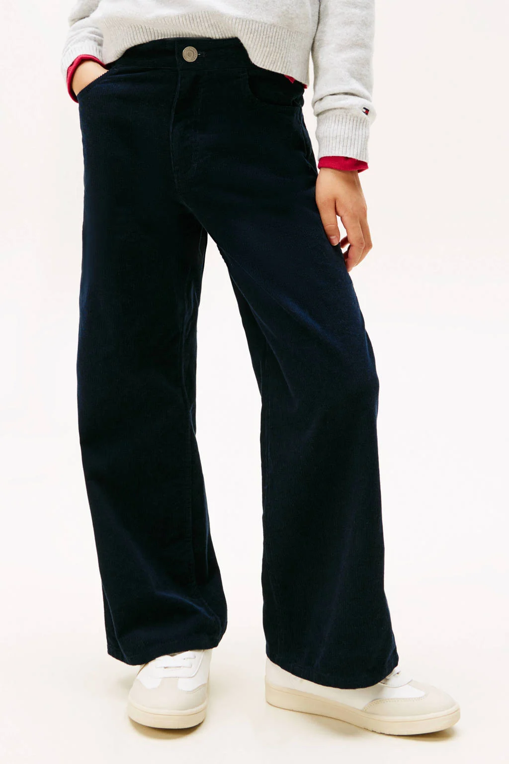 Tommy Hilfiger corduroy casual broek marine
