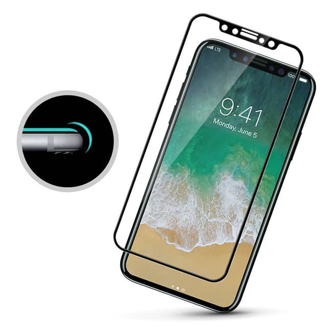 SKALO iPhone X/XS FULL-FIT Hærdet Glas Skærmbeskyttelse