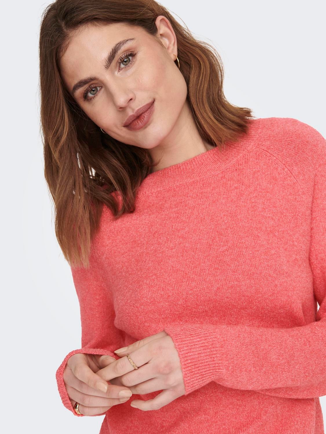 ONLRICA Strickpullover Sun Kissed Coral