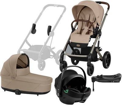 Cybex BALIOS S Lux Duovogn inkl. Axkid GOKID Babybilstol & Base, Almond Beige