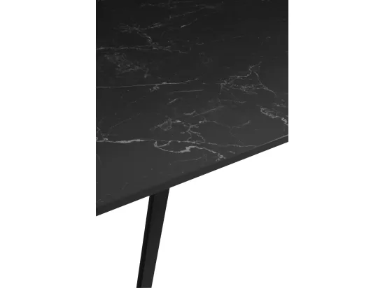 Table à rallonge en céramique noire 180/260x95