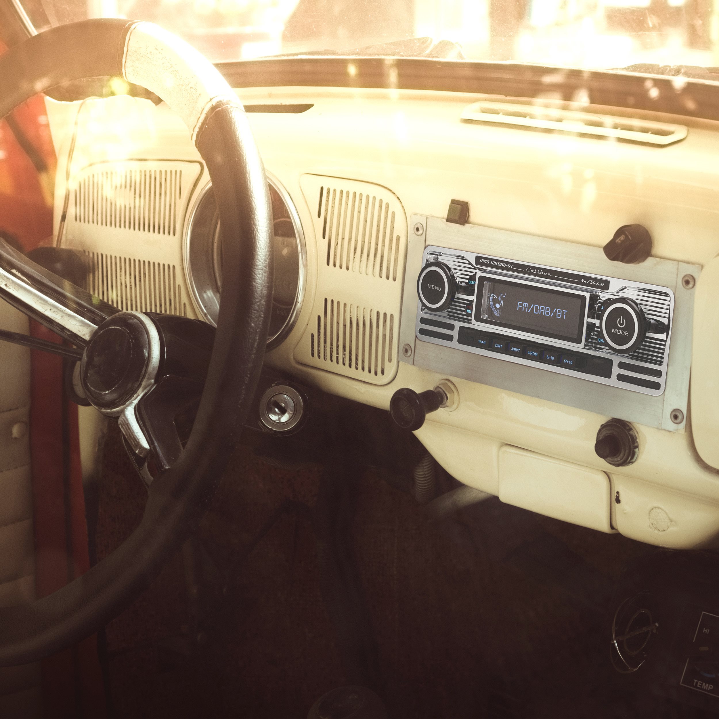 Caliber RMD120DAB-BT Retro look Chrome DAB+ autoradio