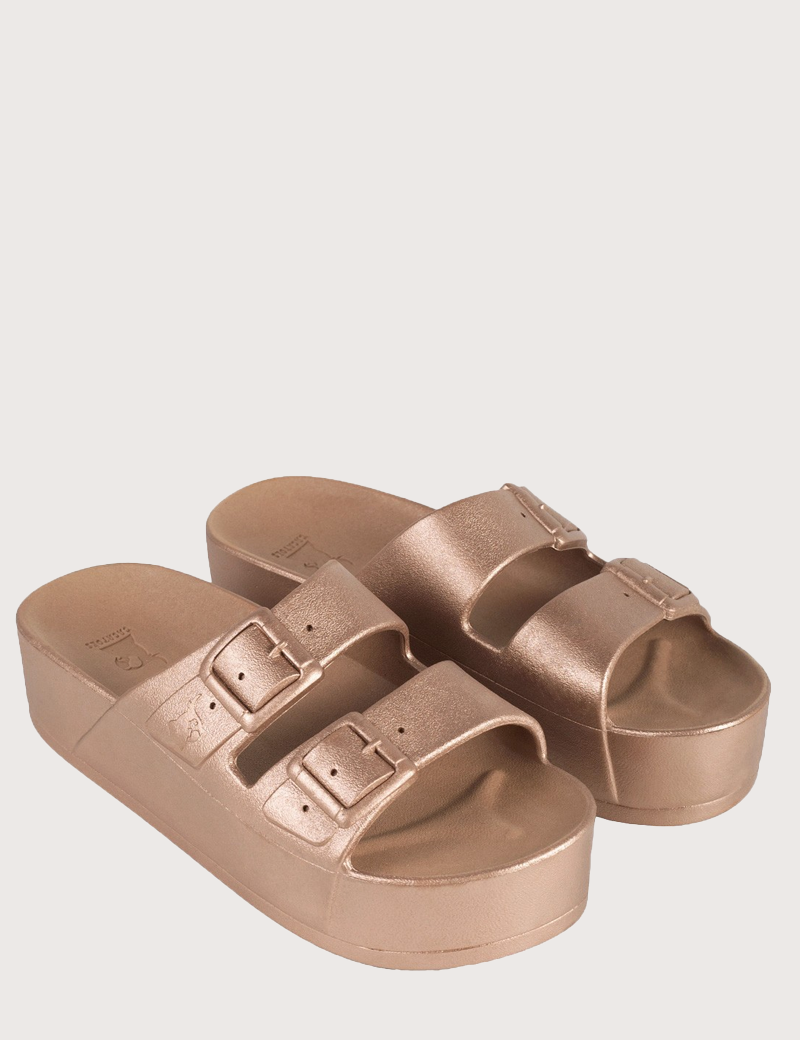CACATOES SANDALES COMPENSÉES FEMME CAIPIRINHA METALLIC CUIVRE