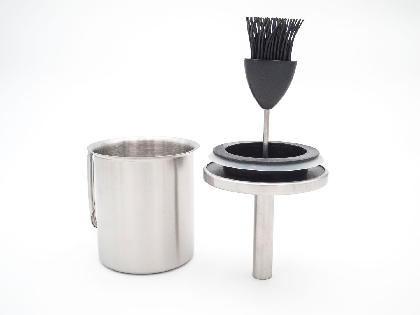 Allgrill Grillpinsel-Set aus Edelstahl/Silikon Ø 10 x 23 cm für perfektes Marinieren am Grill