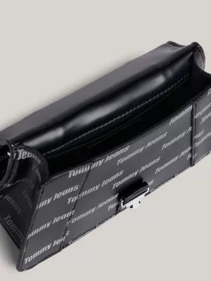 Bolsa transversal Tommy Jeans com estampa de logo repetido.