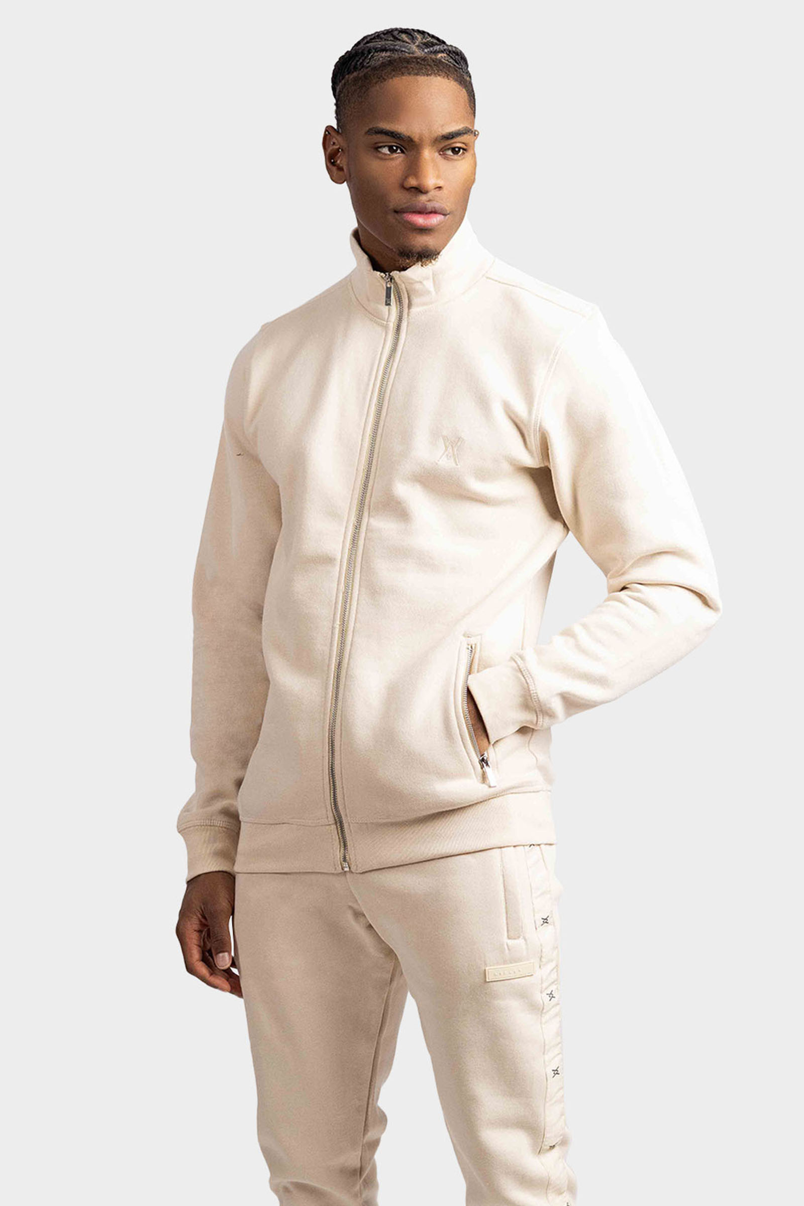 Aspact Zipper Vest Heren Beige