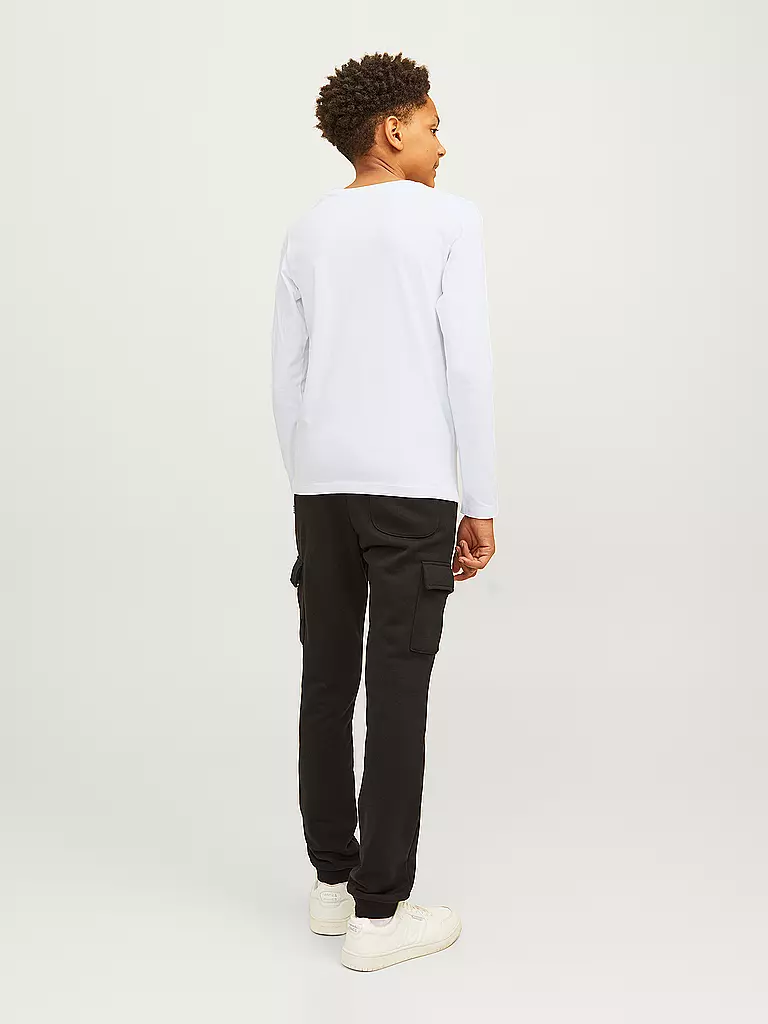 JACK & JONES Jungen Langarmshirt  JJELOGO weiss