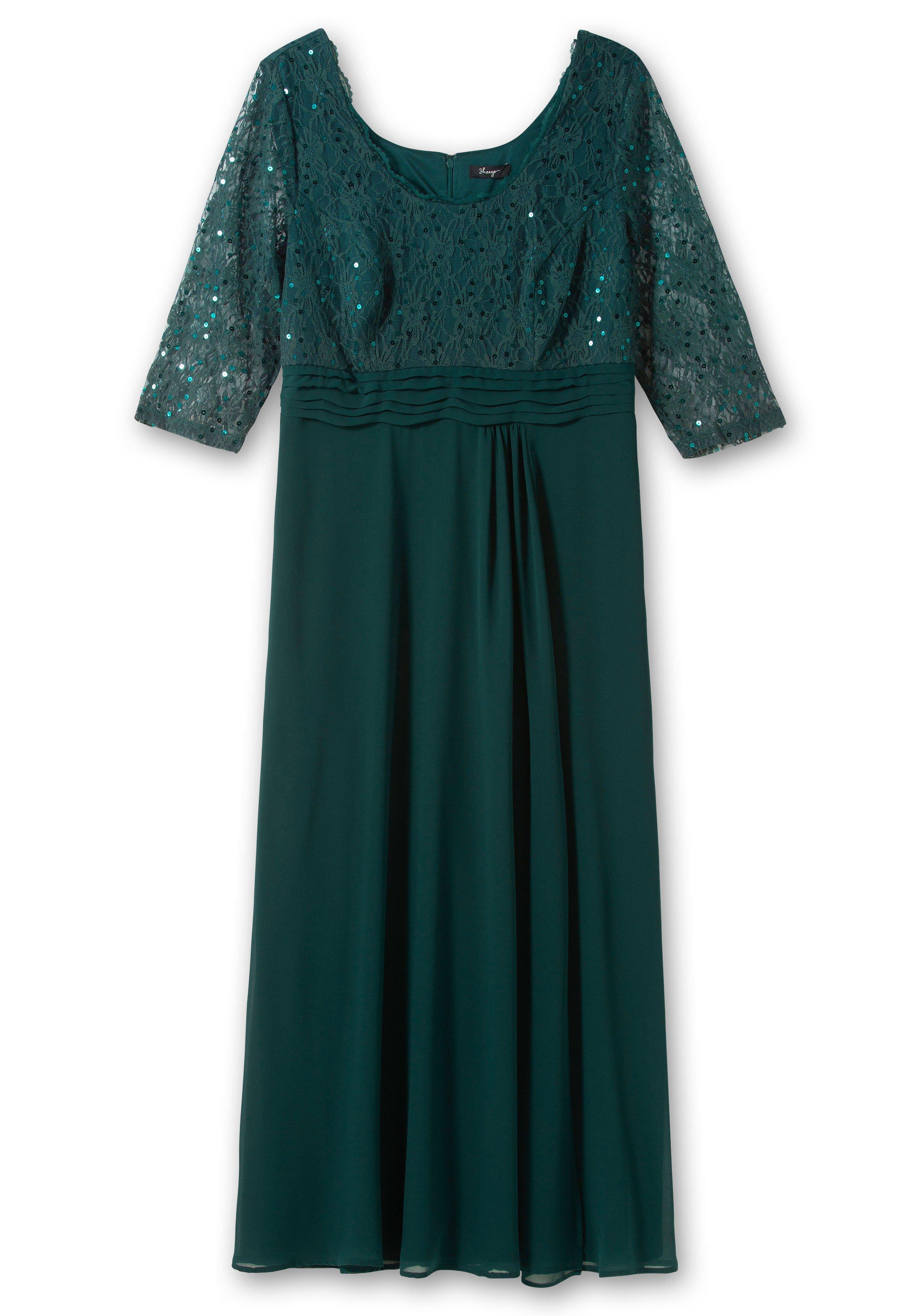 Abendkleid mit floraler Spitze