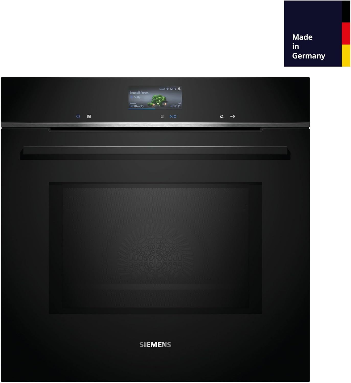 Siemens HB572ABS3, iQ300, Einbau-Backofen 60 x 60 cm, Air Fry, activeClean Pyrolyse Selbstreinung, LED-Touchbedienung, 3D Heißluft, Schnellaufheizung, cookControl10 Automatikprogramme, Edelstahl