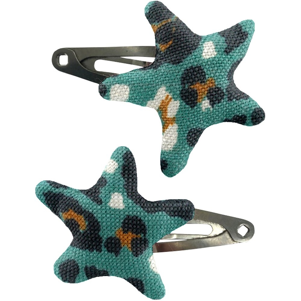 Barrettes Clic-Clac Étoile Panthère Jade