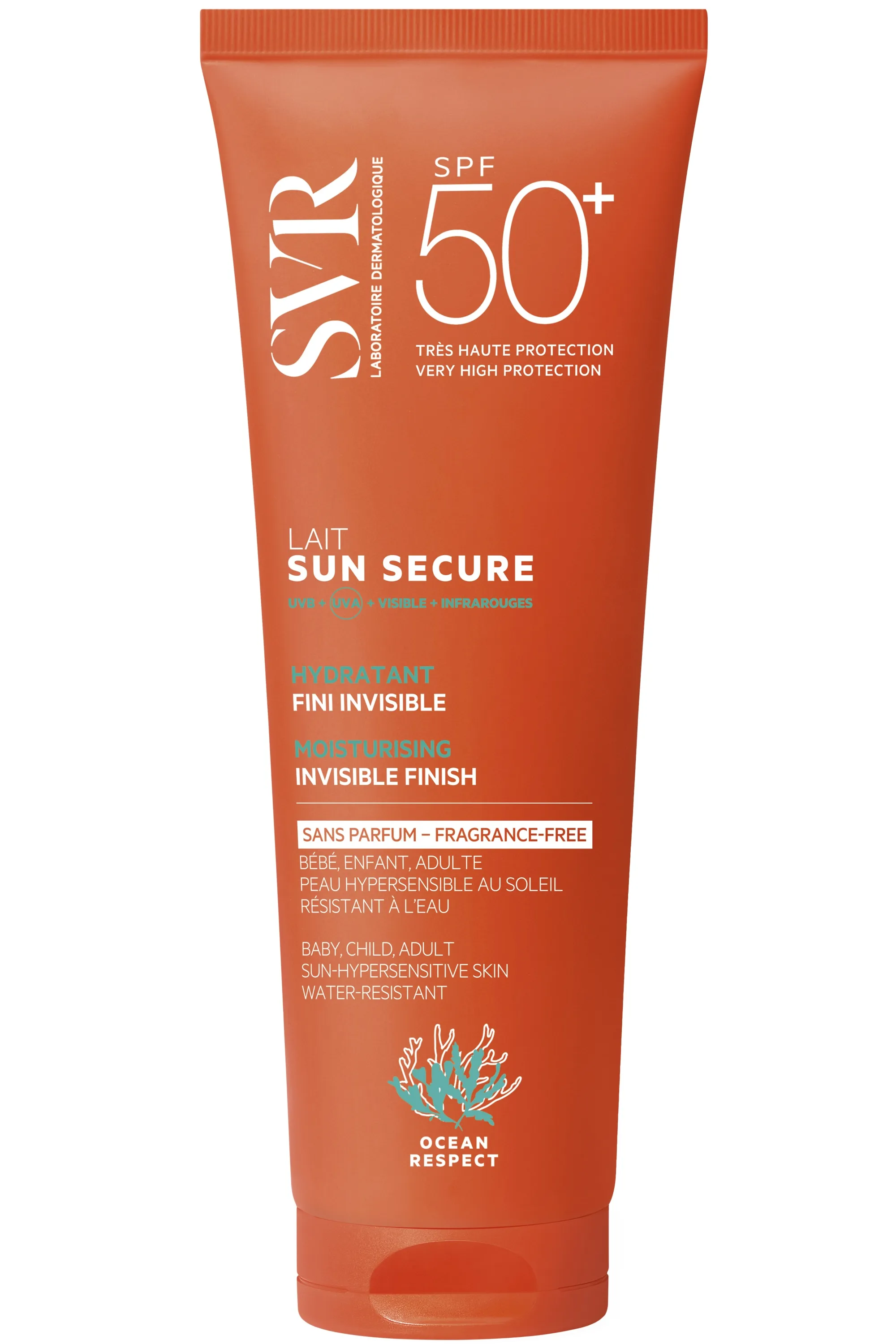 SVR Lait hydratant au fini invisible SPF50+-250 ml