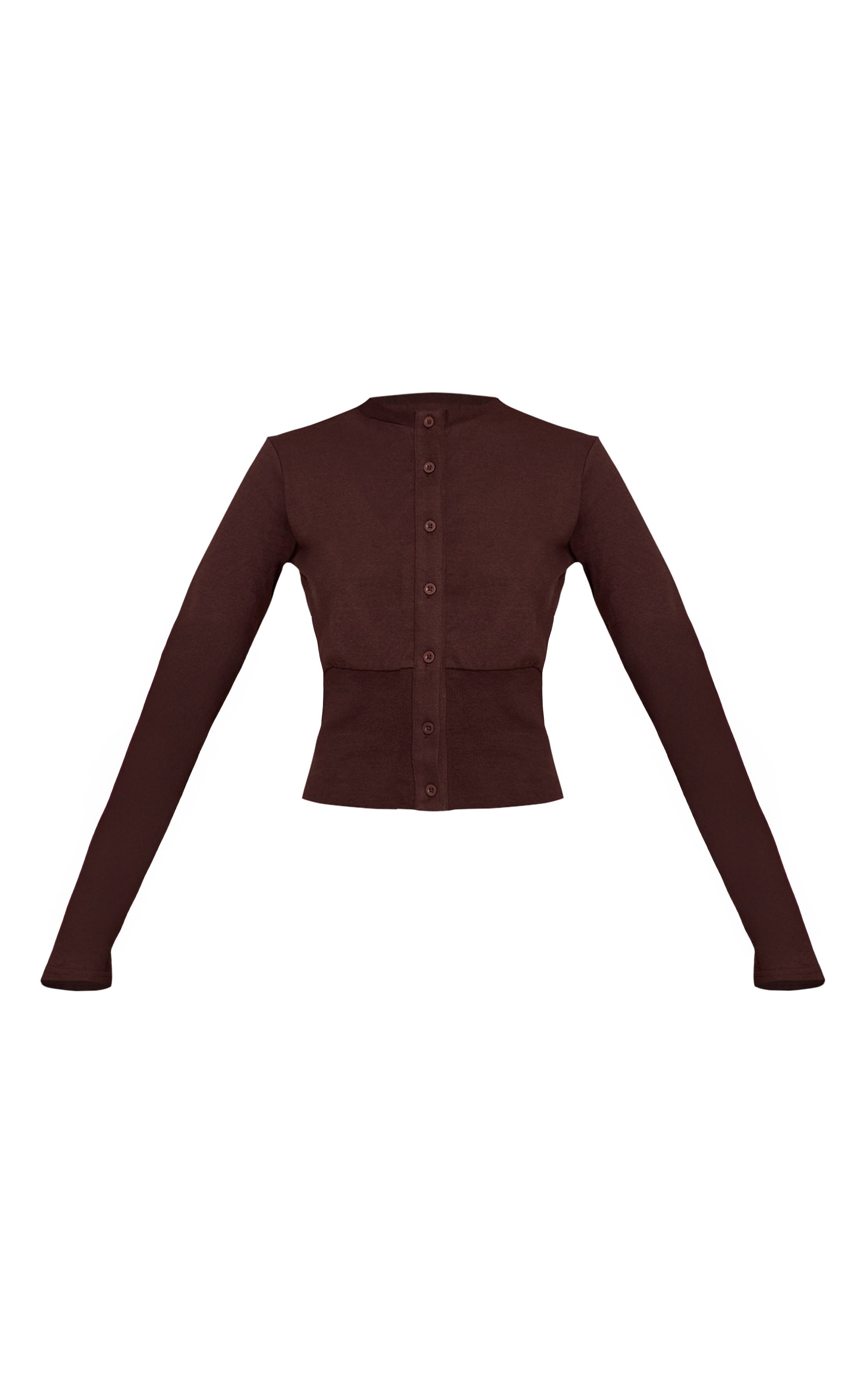 Chocolat Ensemble Haut Super Doux Taille Haute