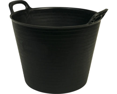 Flexibele emmer voor tuin/bouw, kunststof, zwart, 25 L