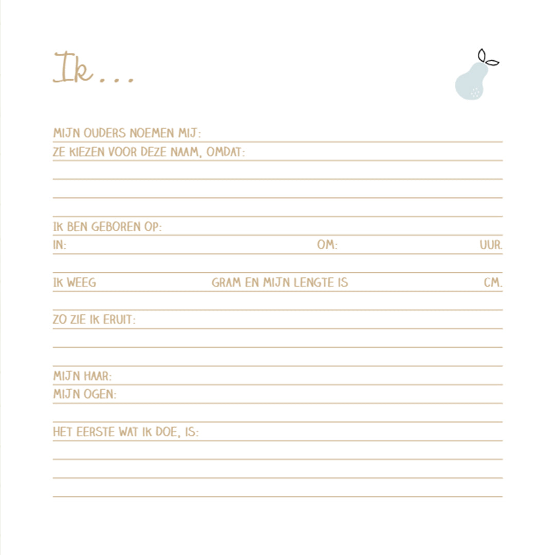Image books invulboek baby's eerste jaar