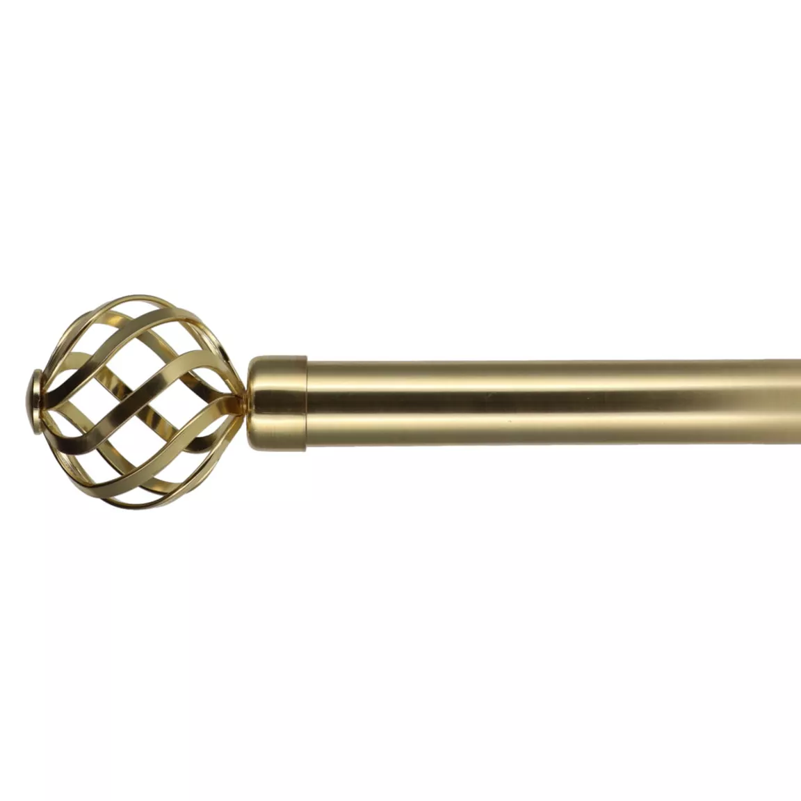 Kit de tringle rideau extensible (L210 - L380 cm / D28 mm) Florence Or