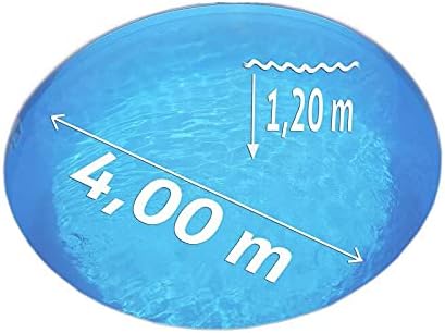POOL Total Rundpool Ø4,00 x 1,20m, Folie 0,6mm Stahlwand Schwimmbecken-Set inklusive Skimmer-Set mit Einströmdüse