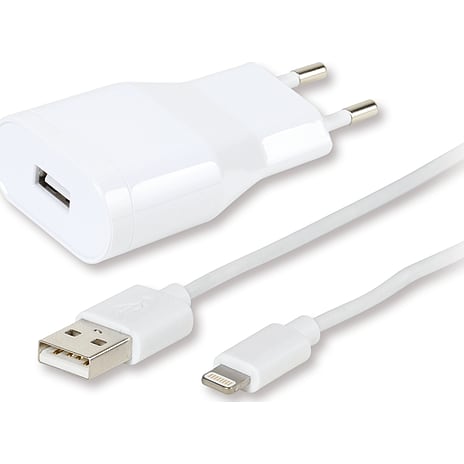 Vivanco Lightning-hjemme- og kabel 2.4 A - hvid
