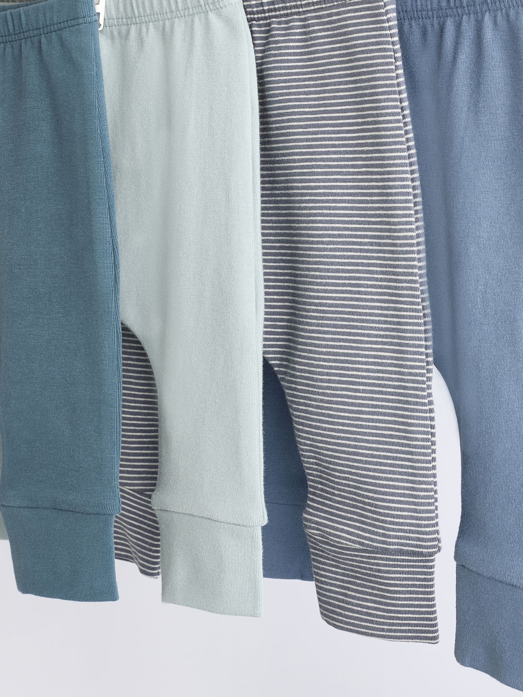 Blauwgroen - Verpakking van 4 babyleggings (0 mnd -3 jr)