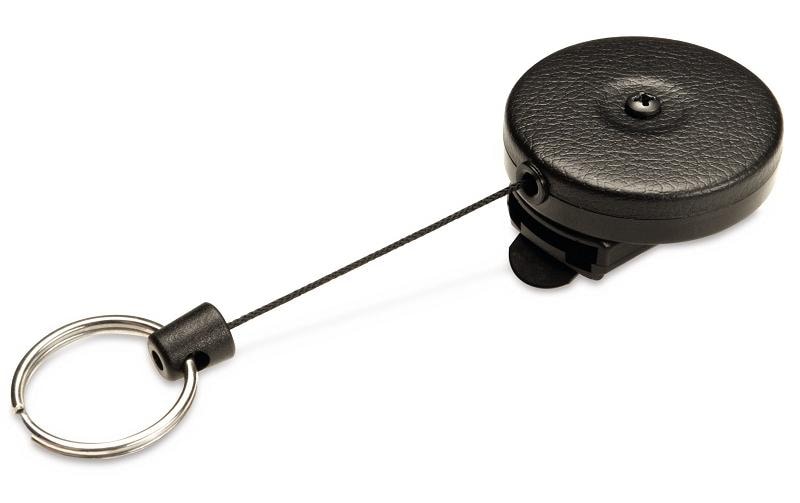 Ausweishalter KB-MINI Badge 120 cm, mit Clip, SchwarzSchlüsselroller für den Schlüssel