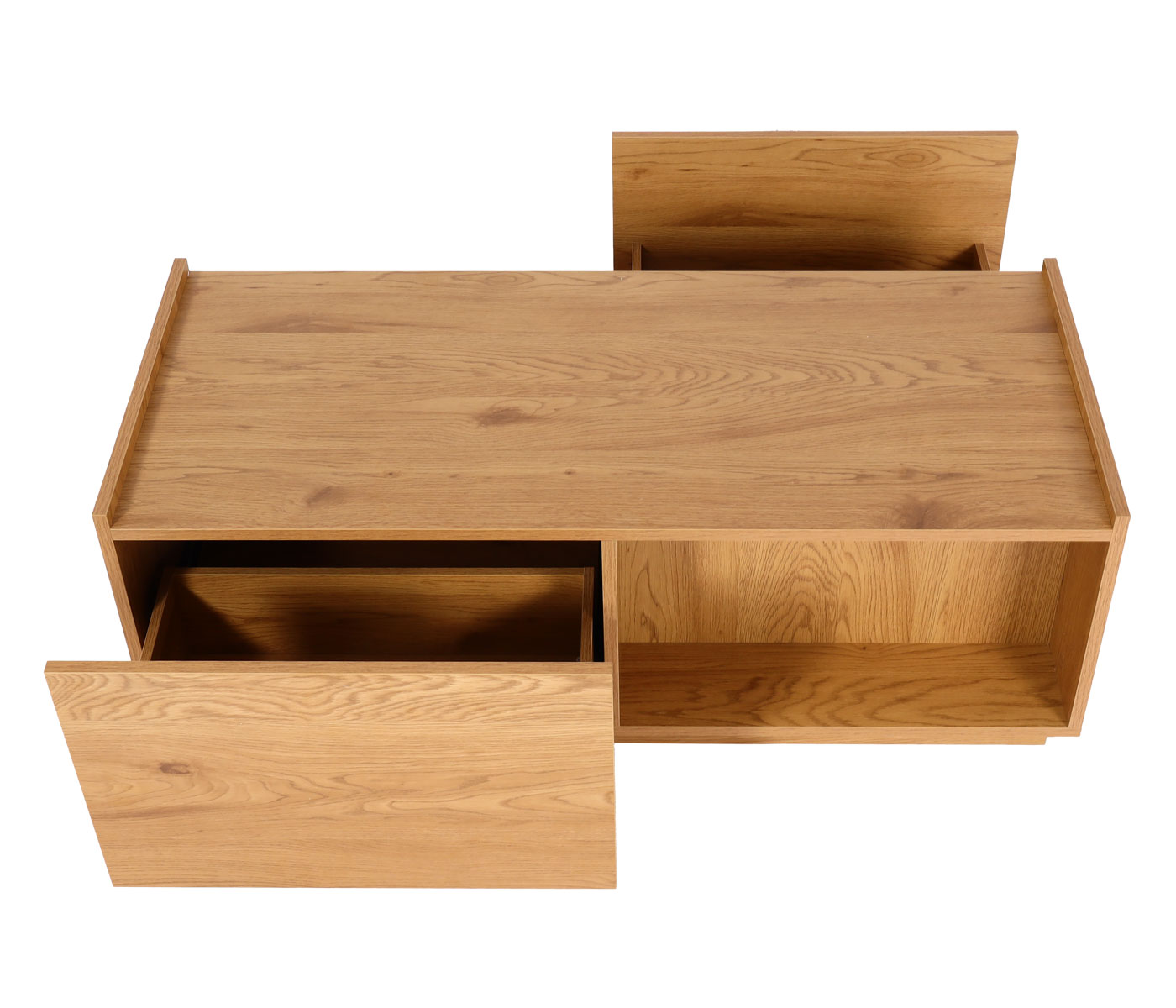 Couchtisch MCW-J78, Wohnzimmertisch Beistelltisch Sofatisch, Schublade, MDF 110x50x40cm ~ Eiche-Optik