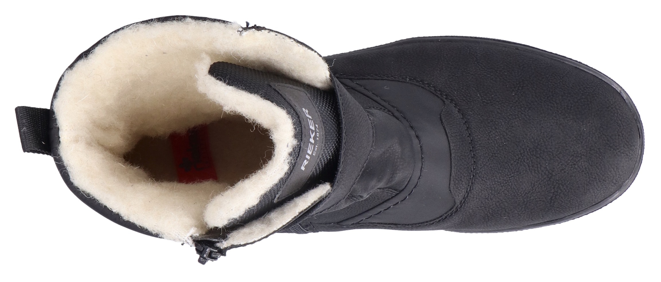 Rieker Winterstiefel  , Klettboots mit Lammwollfutter, Flip Grip-Laufsohle und TEX-Membran