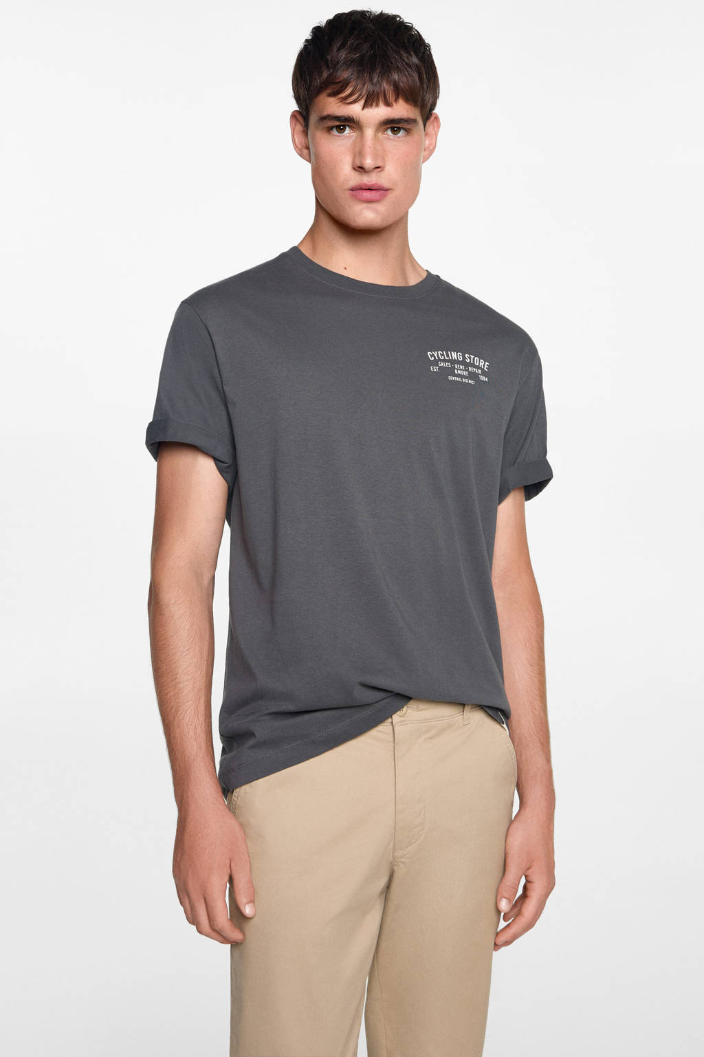 MANGO TEEN broek lichtbeige
