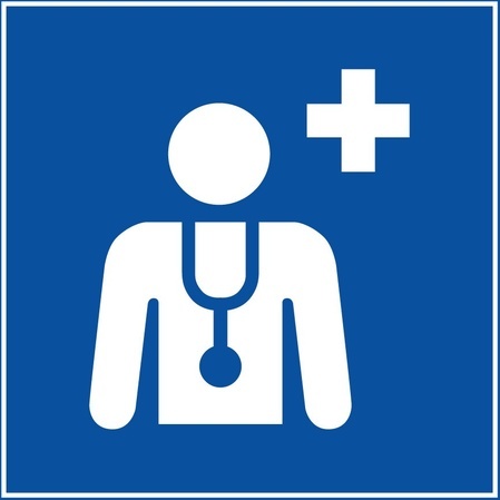 Panneau d'information - Centre médical ou médecin - ISO 7001 - Gravoply
