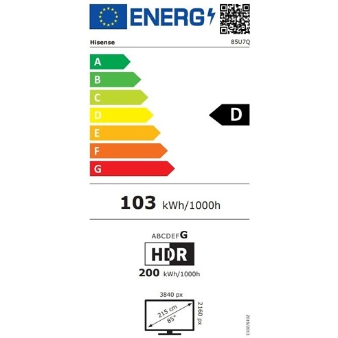 TV LED Hisense Mini LED 85U7Q 215 cm 2025
