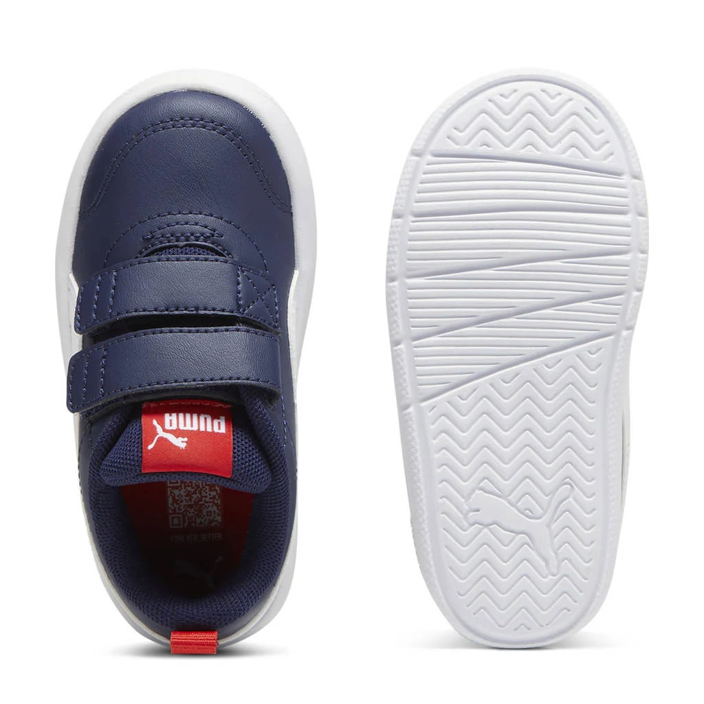 Puma Courtflex V3 sneakers donkerblauw/wit/rood