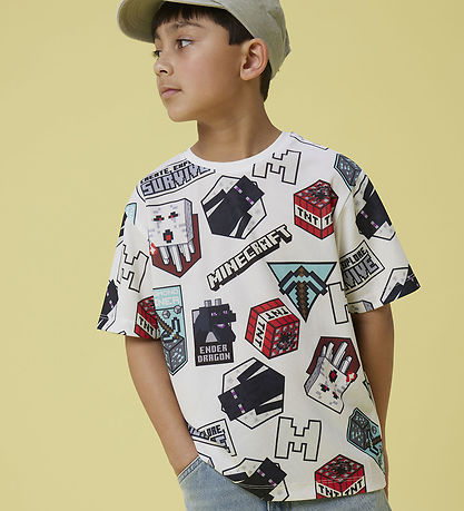 Name It T-Shirt - NkmMap Minecraft - Bright White