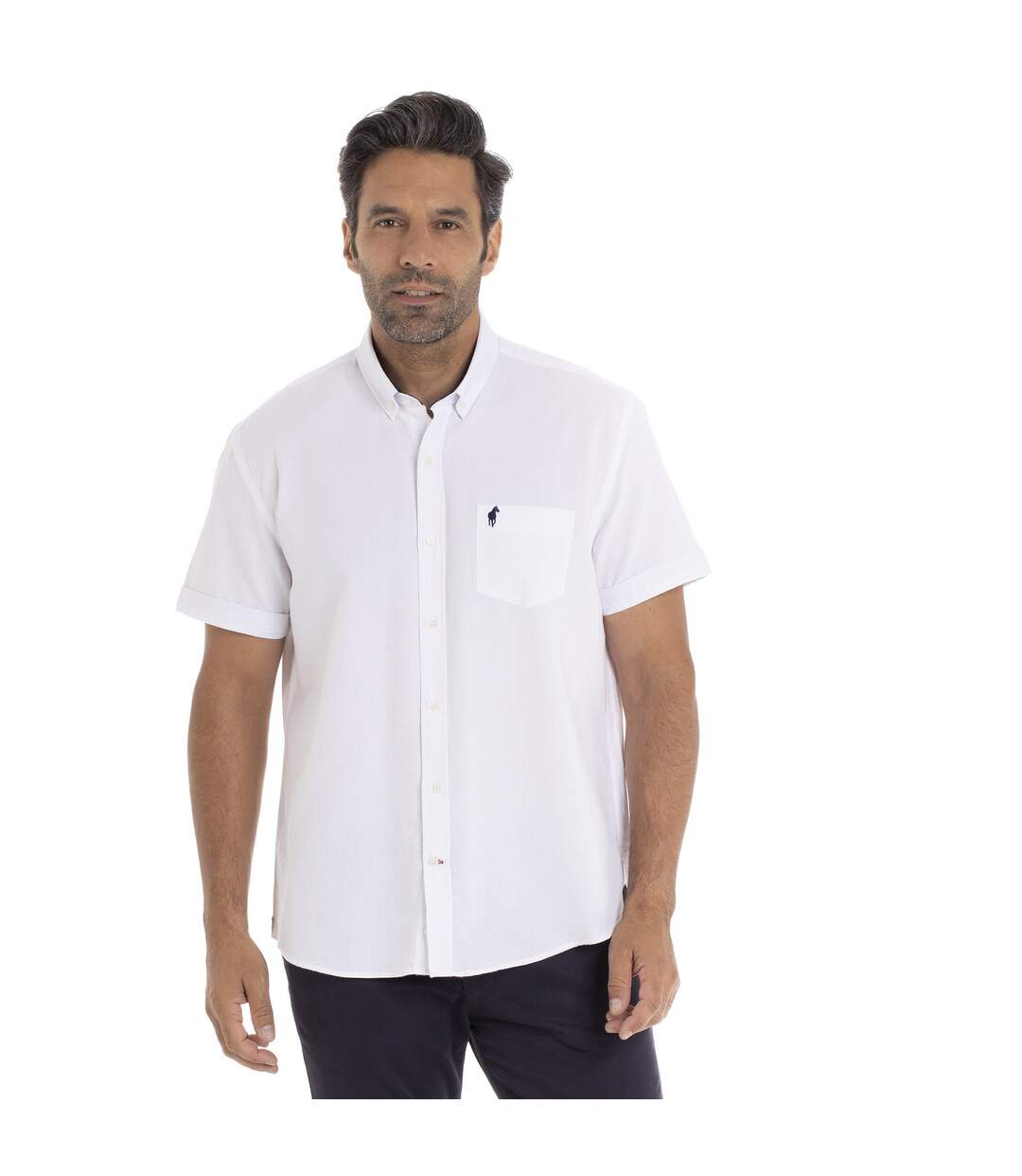 Chemise manches courtes col boutonné coton CEYLAN