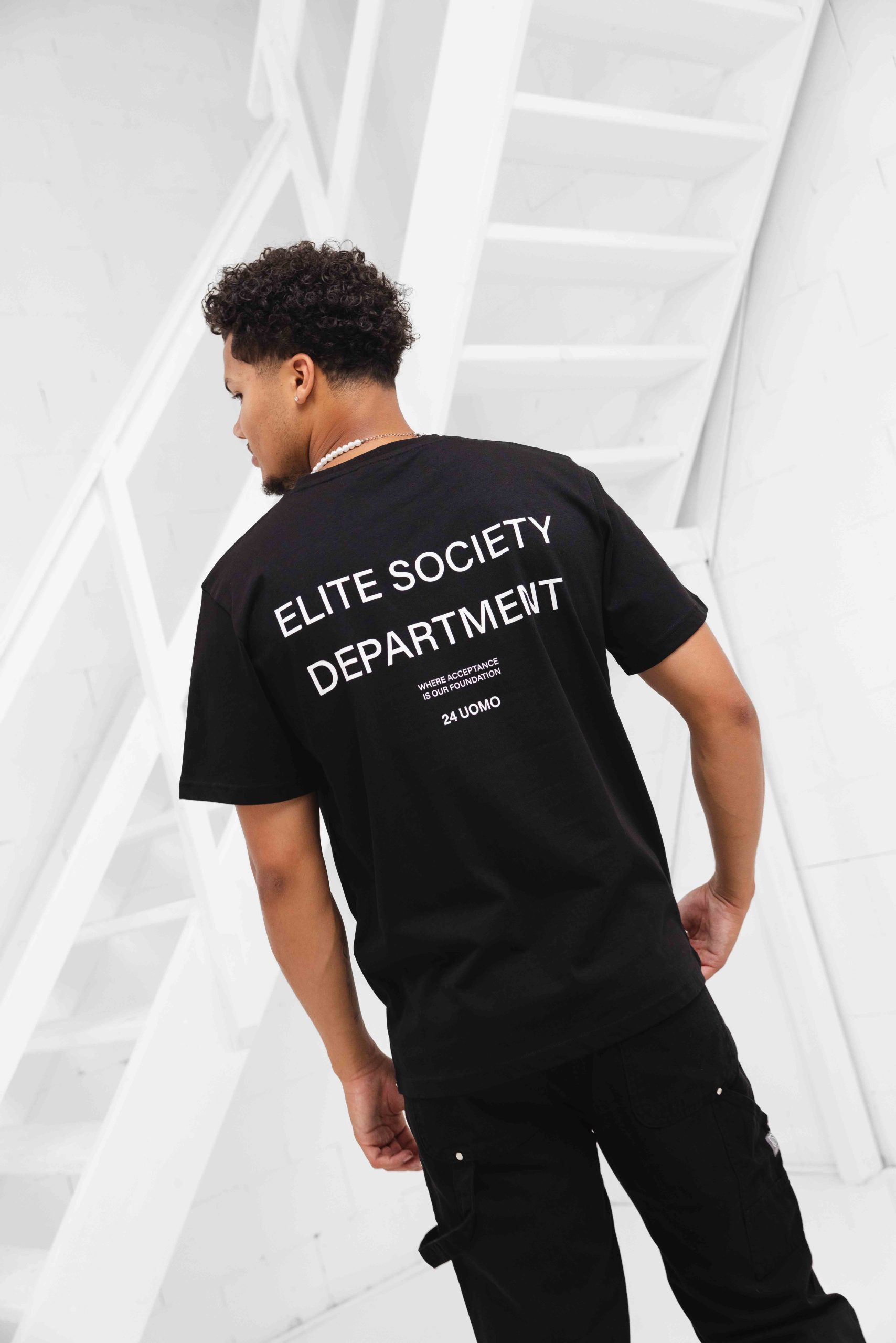 24 Uomo Elite Society T-Shirt Zwart
