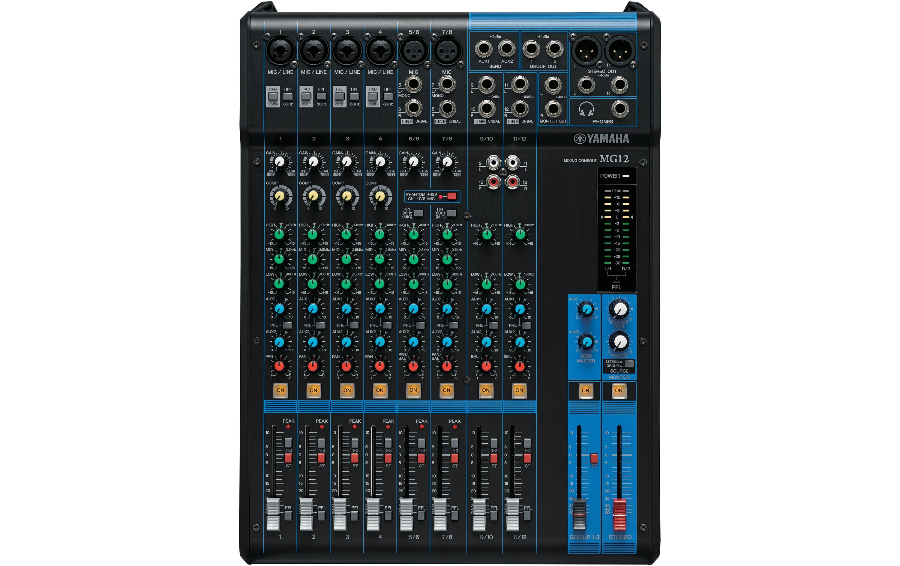 Mischpult MG12 - 12-Kanal, analog<br>12-Kanal-Analogmixer