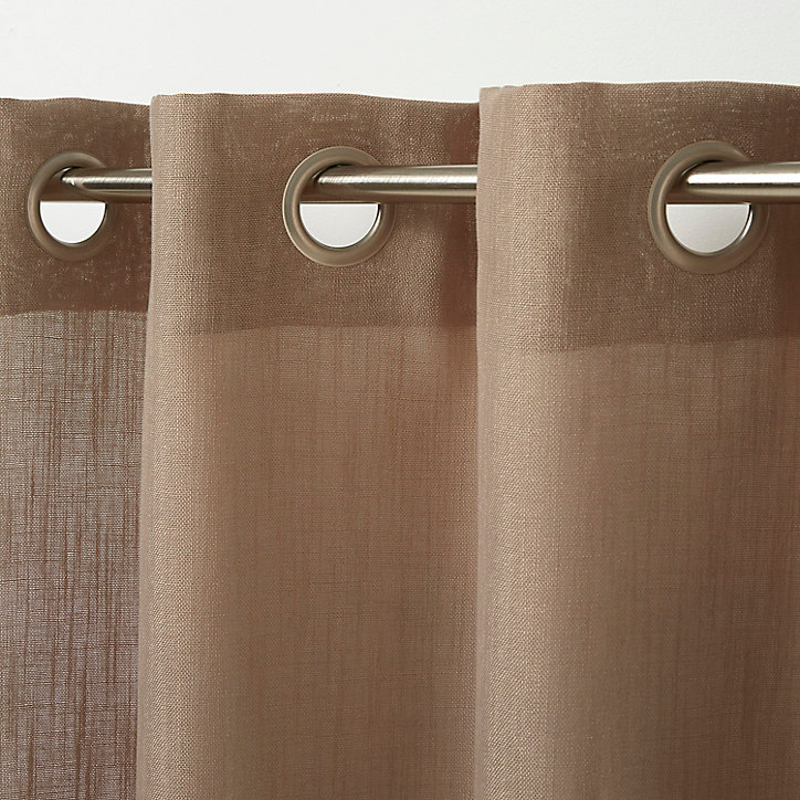 Voilage GoodHome Kippens naturel l.140 x H.260 cm