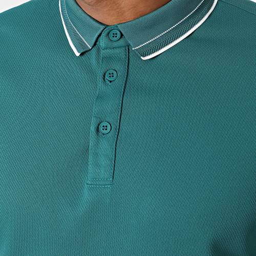 Polo Manches Longues Turquoise Foncé