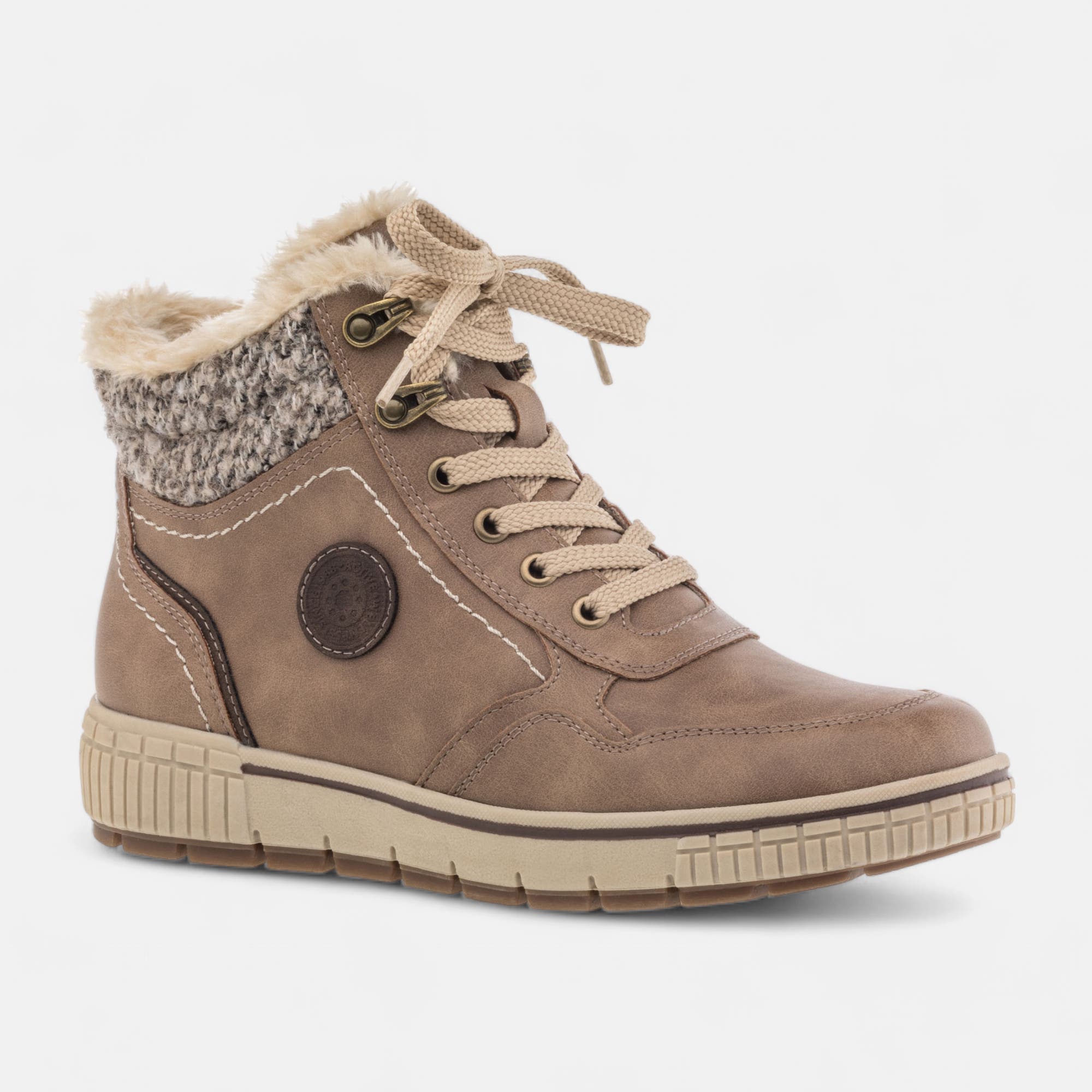 Bottines à lacets Femme taupe