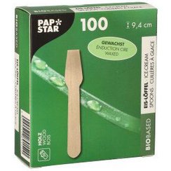Cuiller à glace en bois 'pure', cirée