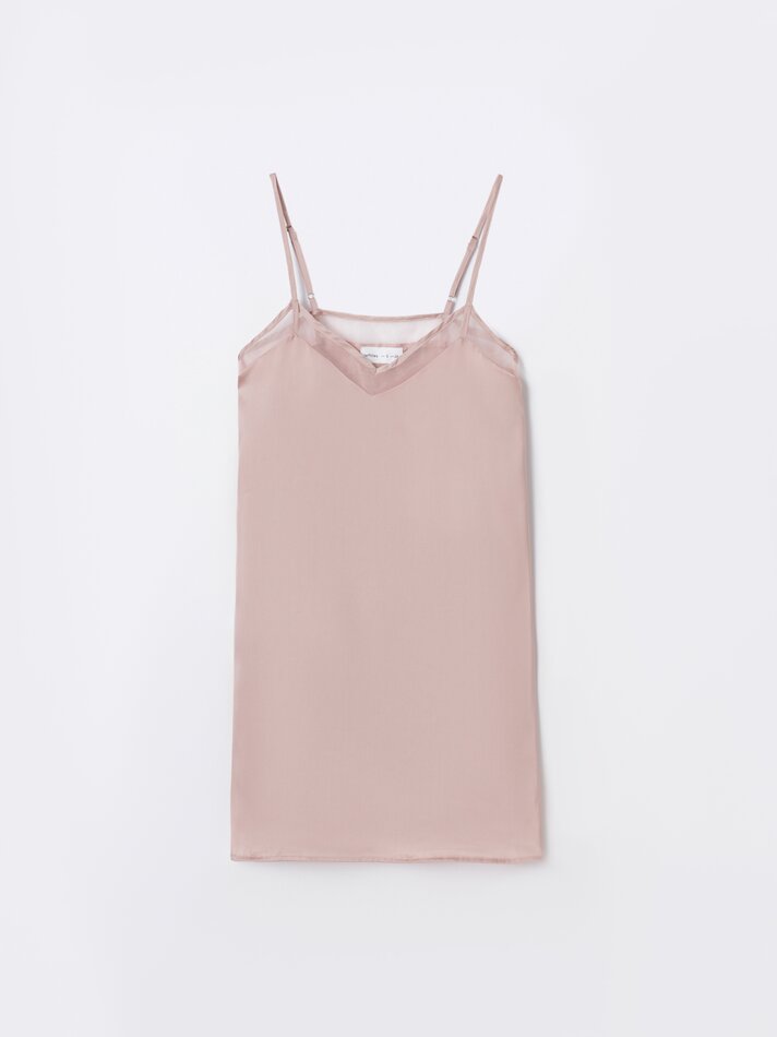 Camisola de cetim - Rosa