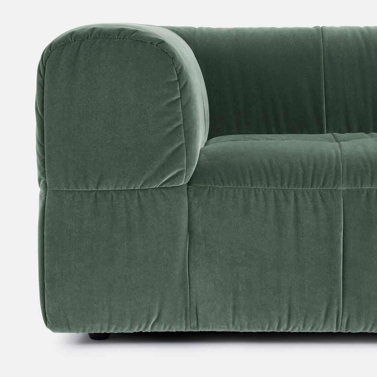LA REDOUTE INTERIEURS<br>Veludo superior reto de 3 lugares, LIZZY