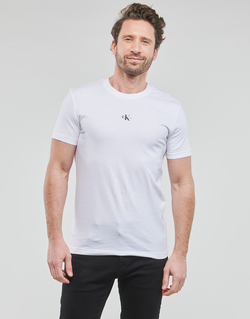 Calvin Klein Jeans - MICRO MONOLOGO TEE - Blanc
