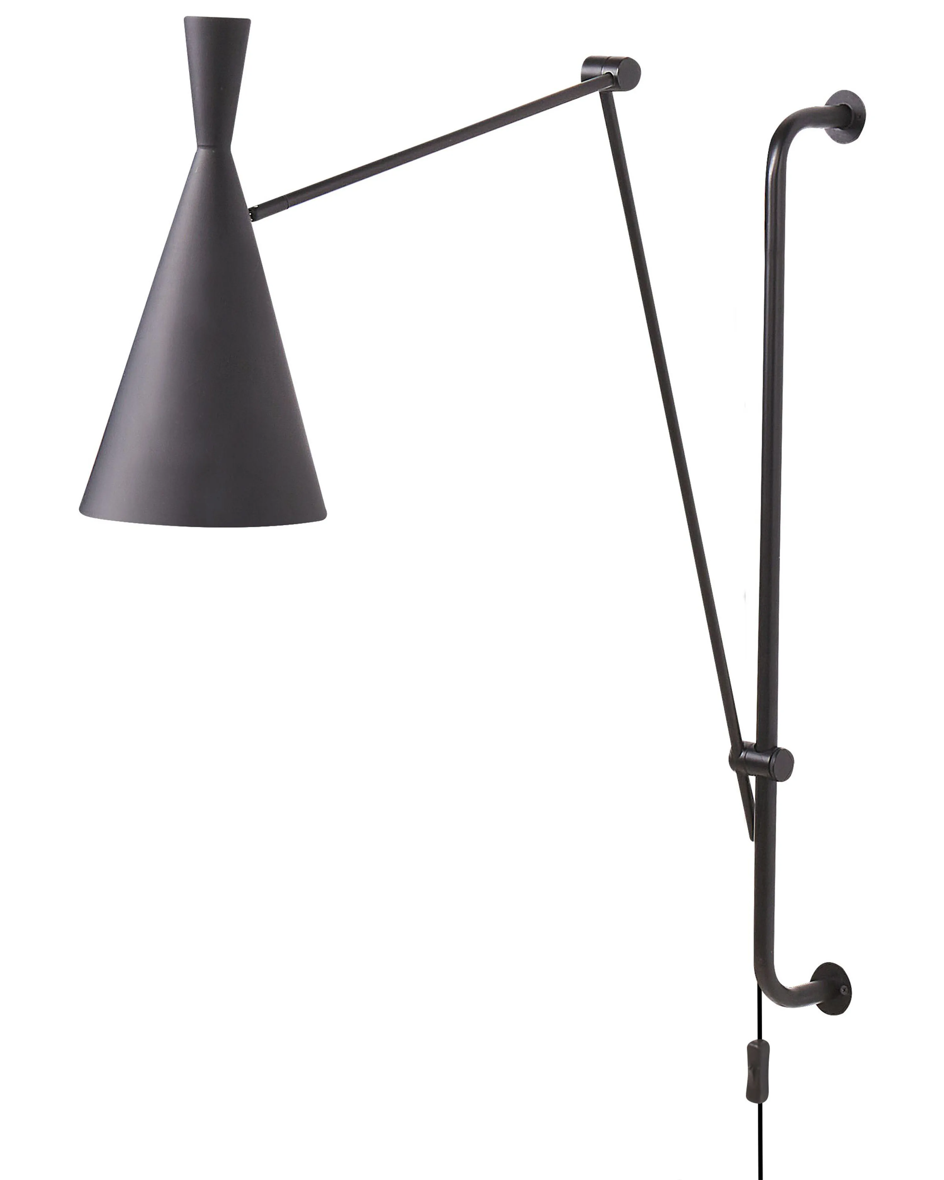 Wandlamp MARISA verstelbaar Metaal Zwart