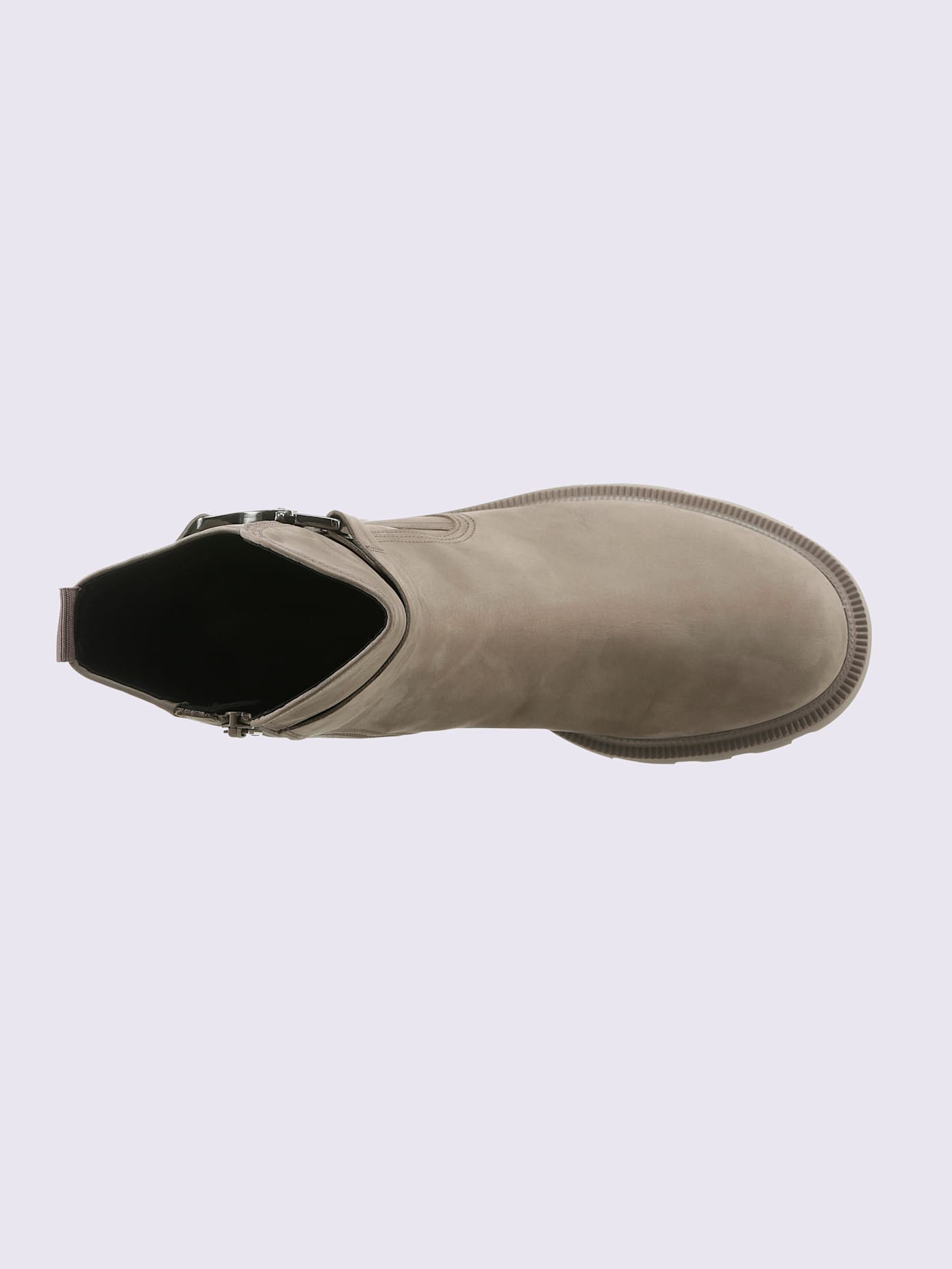 Bottines en cuir nappa de veau et cuir velours de veau