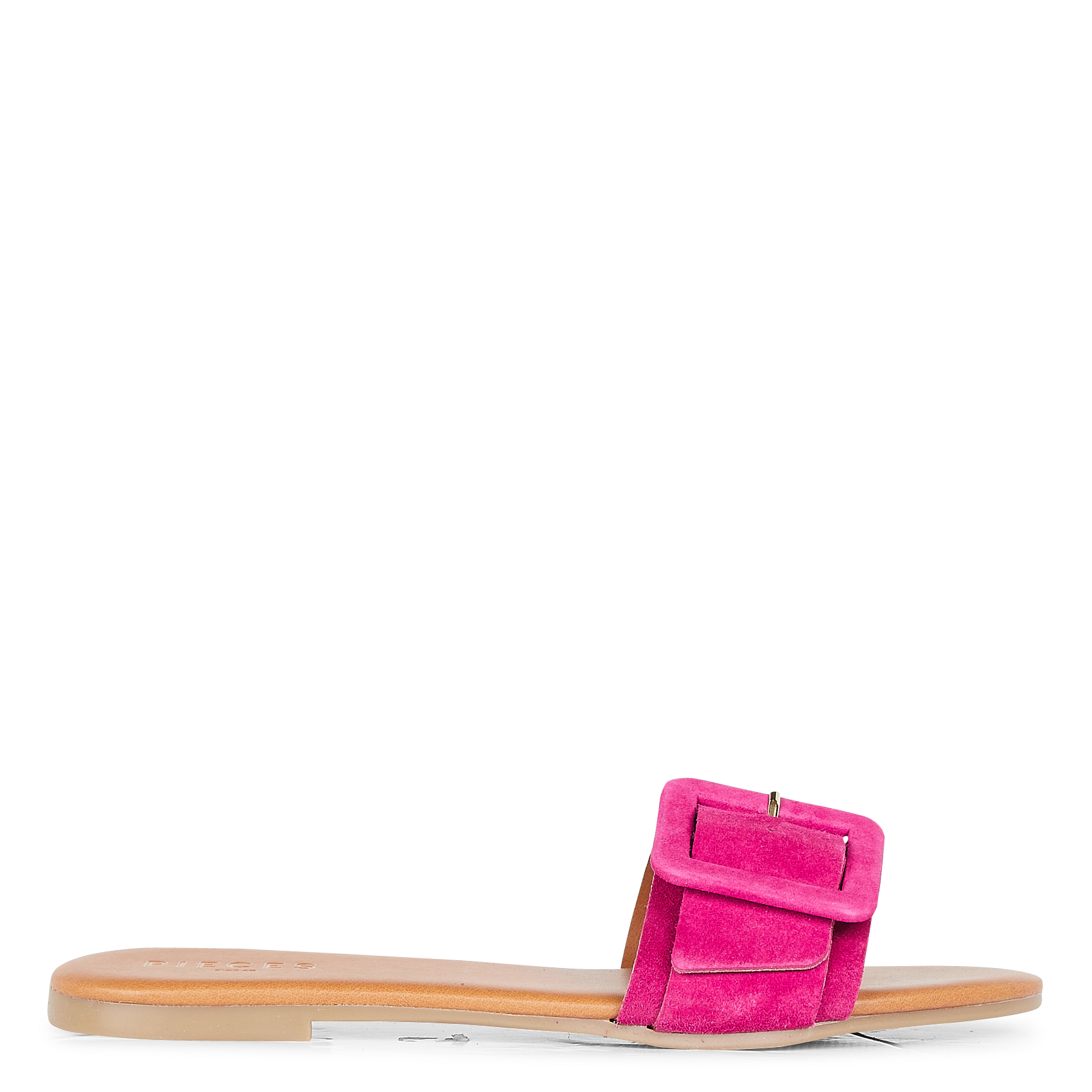 Sandales plates en cuir| Violet