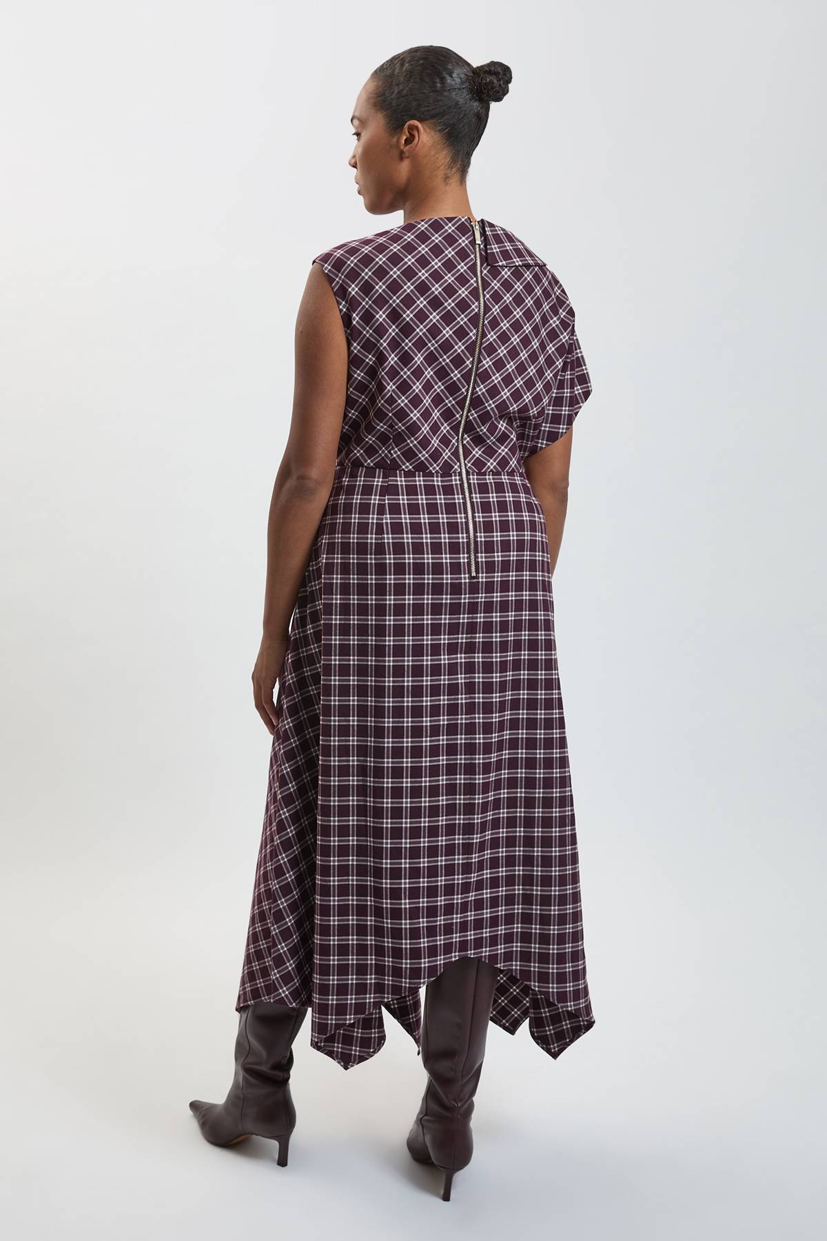 KarenMillen Robe Ajustée À Carreaux Grande Taille