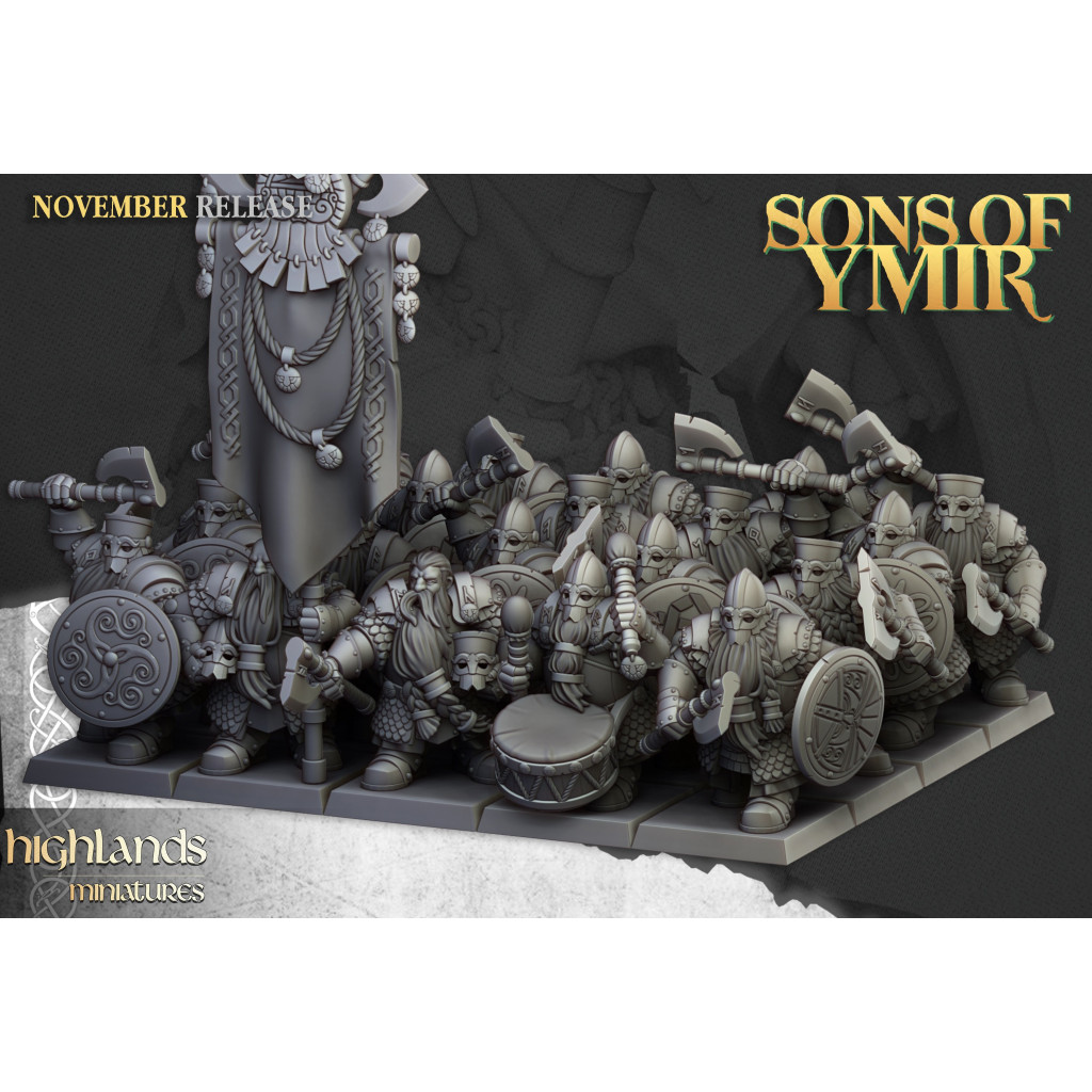 Highlands Miniatures - Sons of Ymir - Guerriers Nains