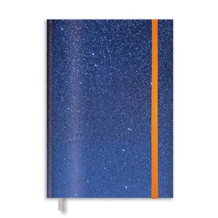 Roth Effekt Timer, A6, immerwährend, 1 Woche 2 Seiten, Glittereffekt, Blue Glitter
