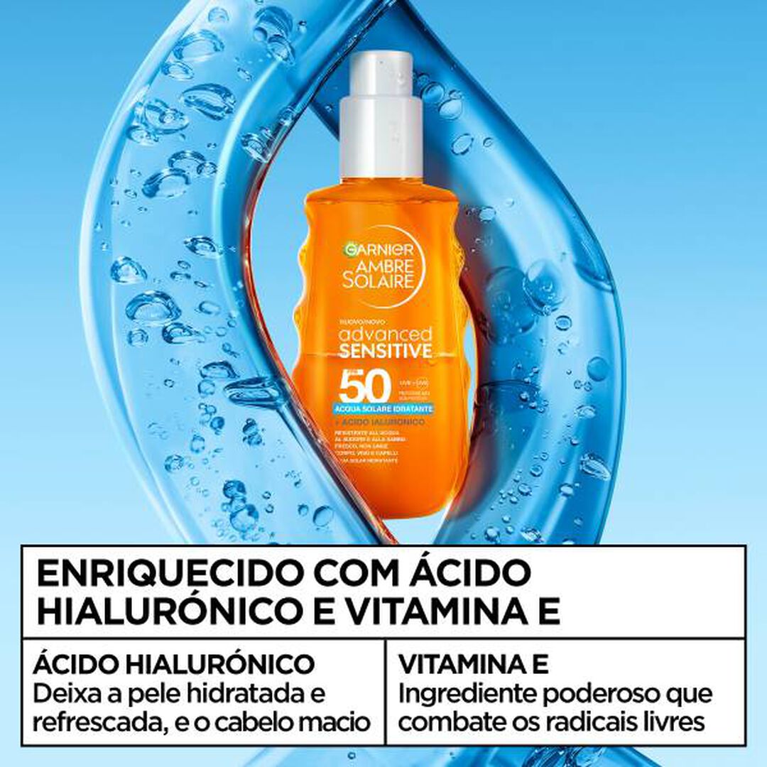 AMBRE SOLAIRE Sensitive Advanced Água Solar Hidratante FPS50 - 150ml