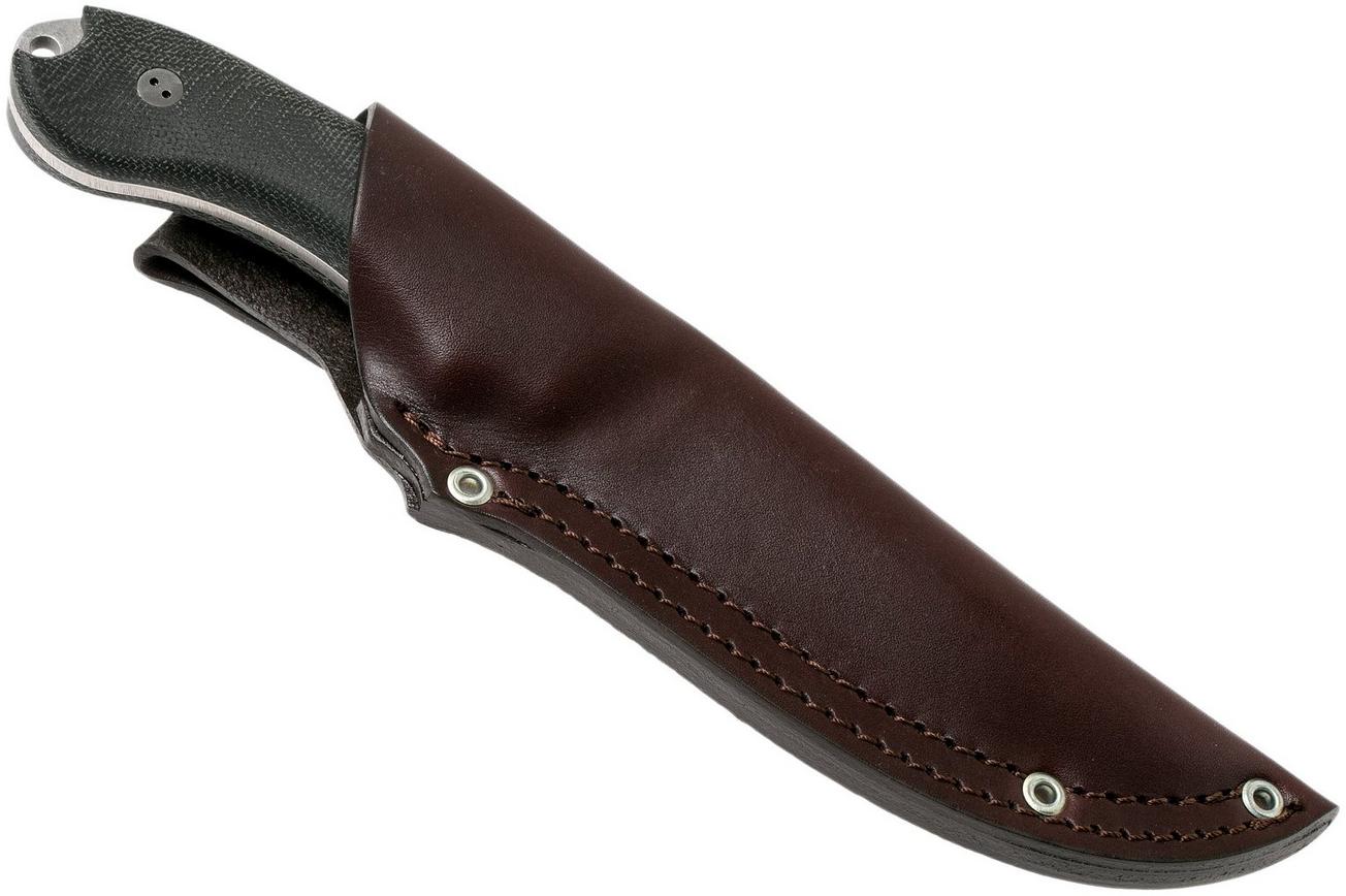 Bradford Guardian 4FE, 3D Black Micarta Guardian 4 M390, Sabre Stonewashed False Edge 4FE-101
