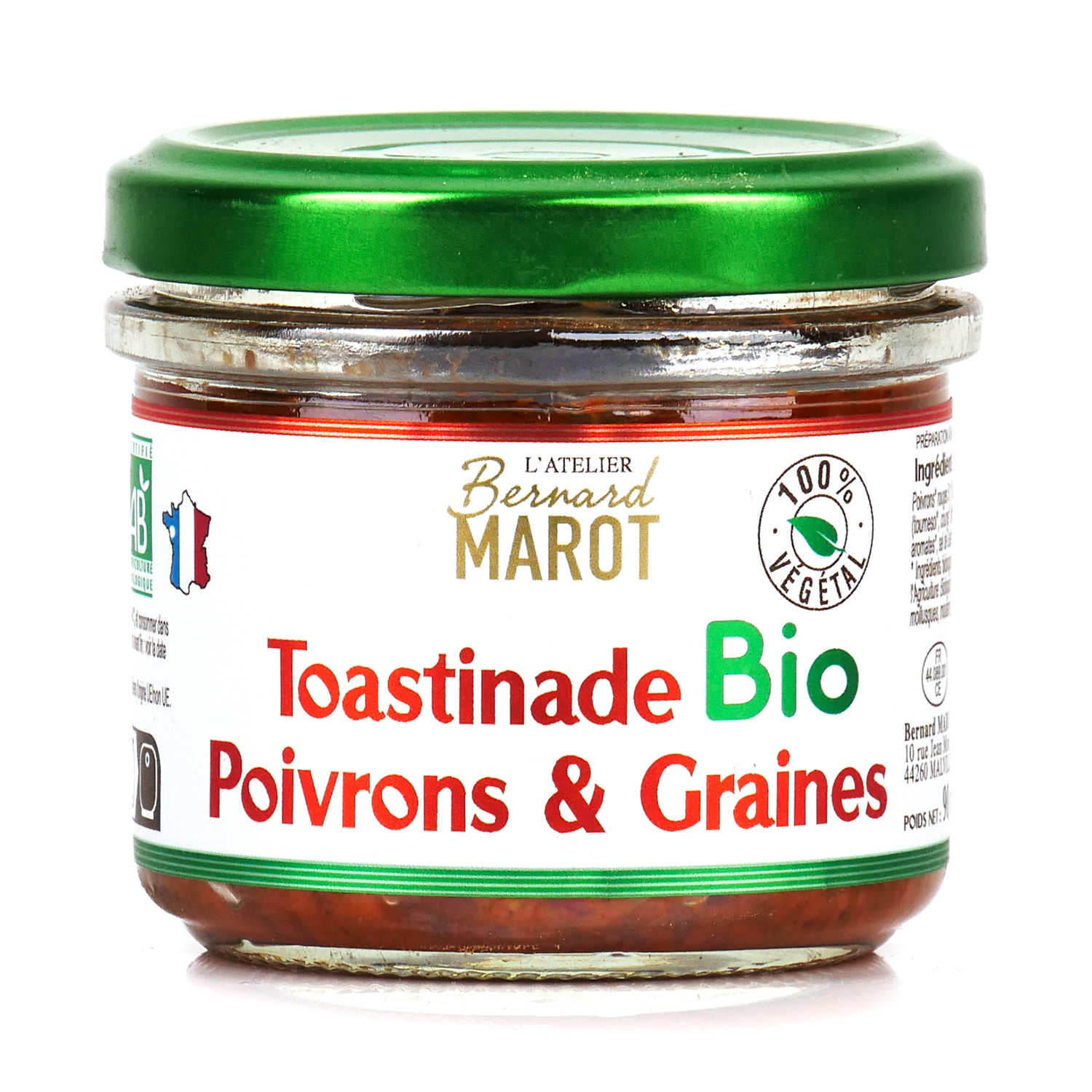 Toastinade Bio aux poivrons et graines (100% végétale)